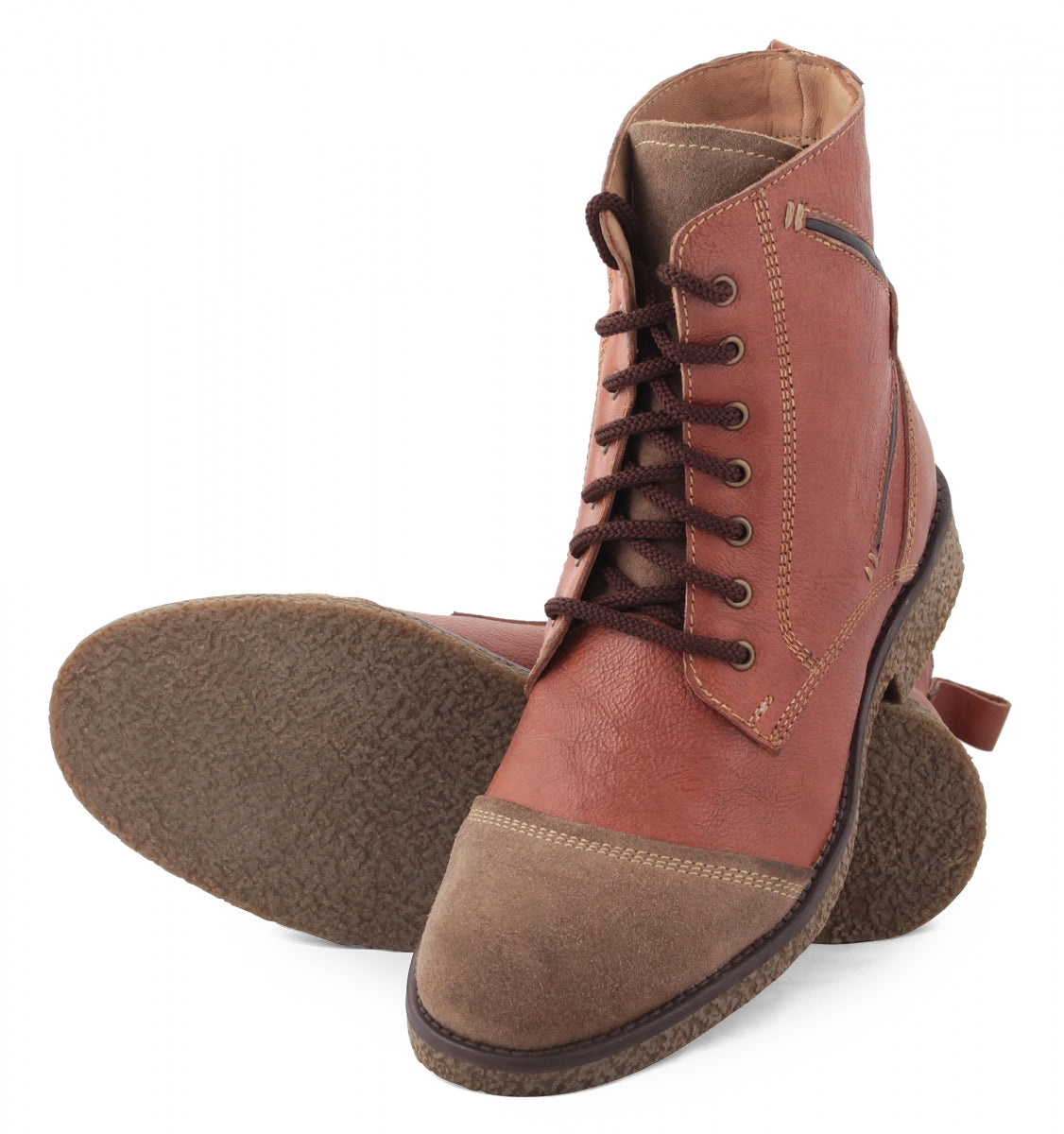 TZARO Genuine Leather Brown Boots - Capone, SAHA3215TANCUR