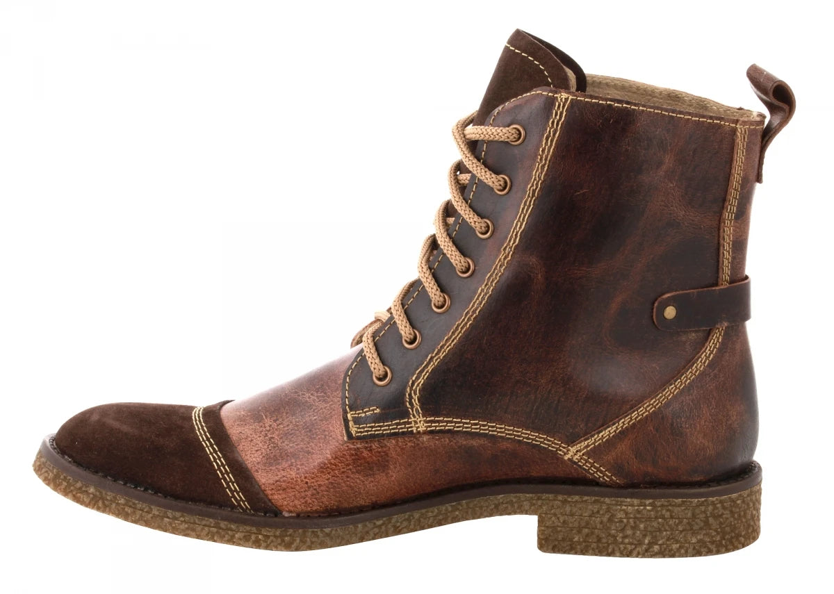 Genuine Brown Leather Boots - Tattaglia, SAHA3216CRZCUR