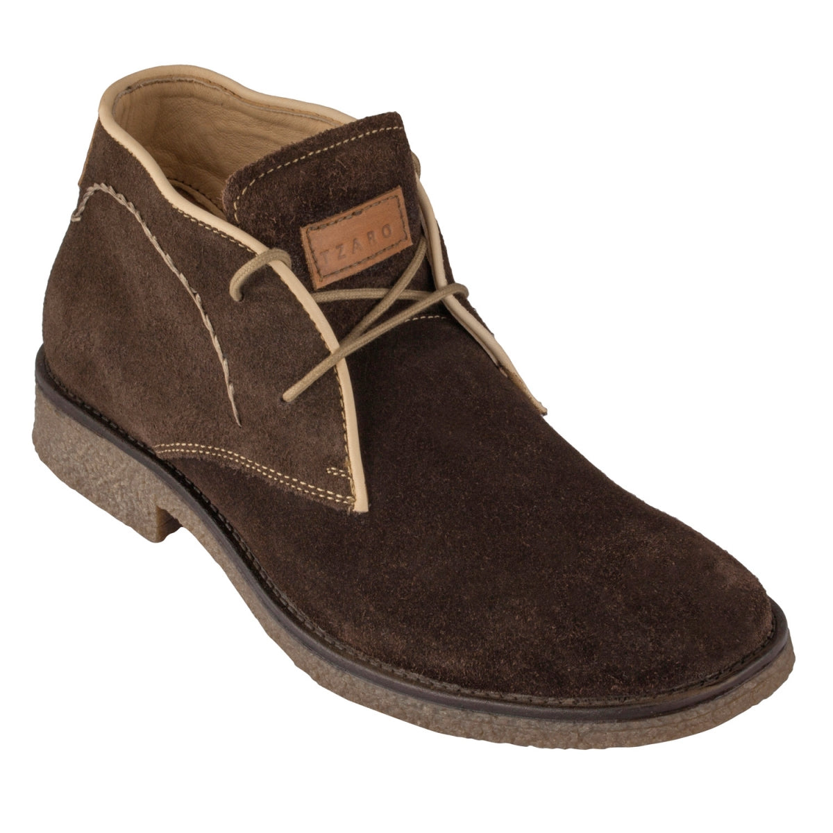 Pure Leather Brown Desert Boots in Suede - Dune (Brown)