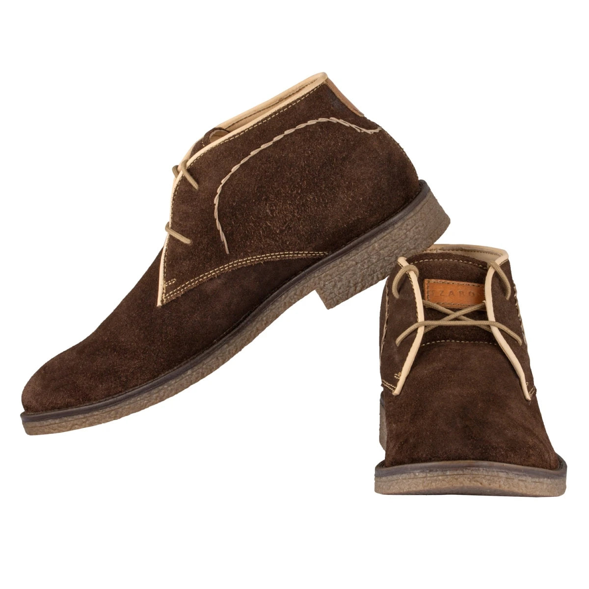Pure Leather Brown Desert Boots in Suede - Dune (Brown)