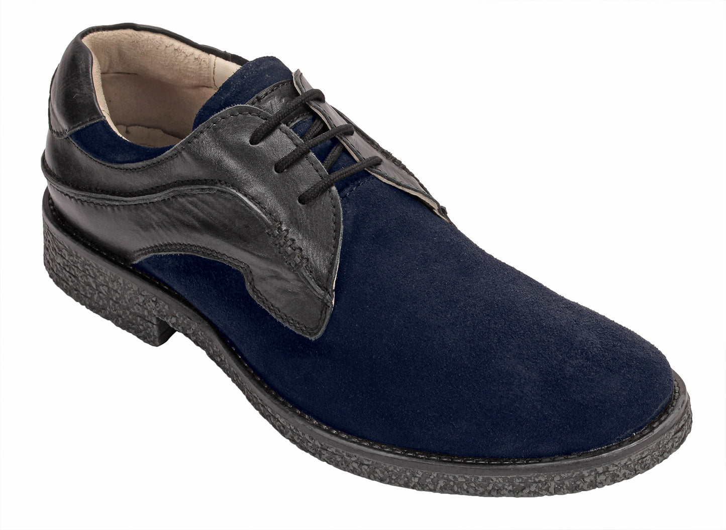 Pure Leather Blue Color Derby - SH3219WVBLBK