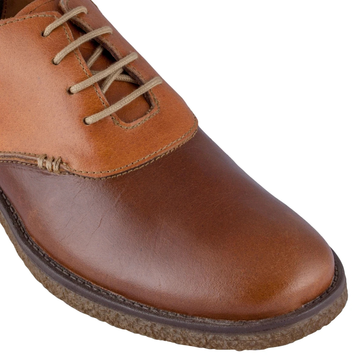 Pure Leather Derby with Crepe Sole - Elton(Tan), SH3226ELTAN