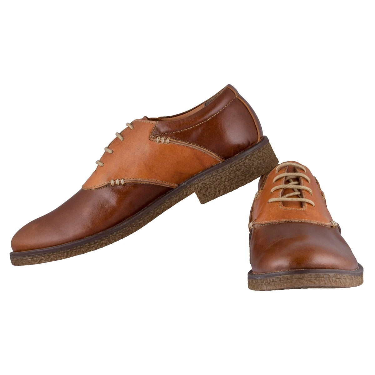 Pure Leather Derby with Crepe Sole - Elton(Tan), SH3226ELTAN