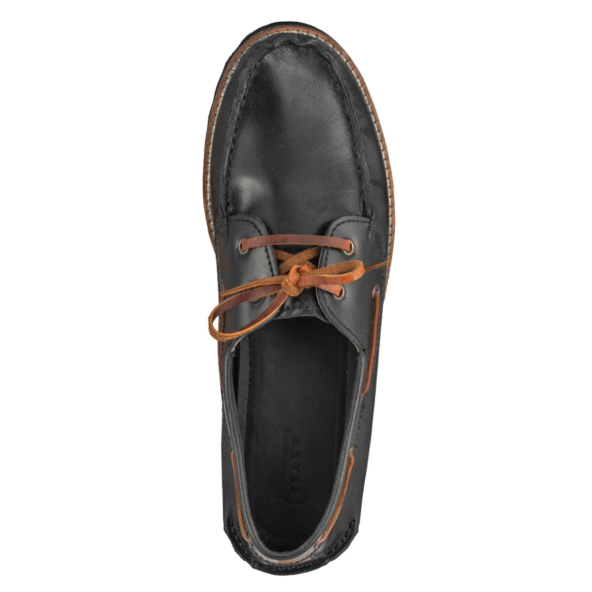 Pure Leather, Super-Light, Boat Shoes - Float (Black), SLBOAT114BLK