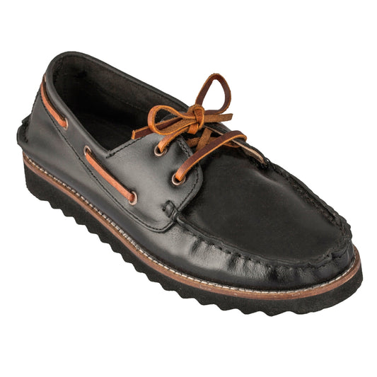 Pure Leather, Super-Light, Boat Shoes - Float (Black), SLBOAT114BLK