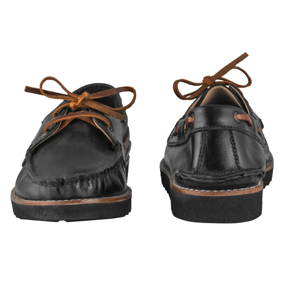 Pure Leather, Super-Light, Boat Shoes - Float (Black), SLBOAT114BLK