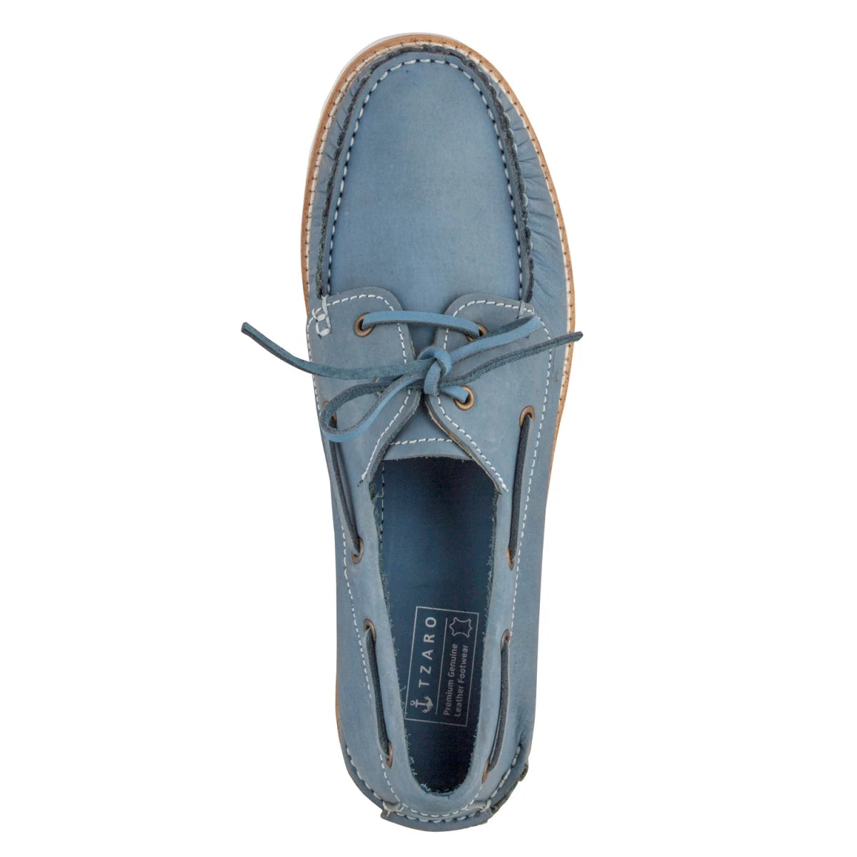 Pure Leather, Super Light, Boat Shoes - Float (Blue), SLBOAT115BLU