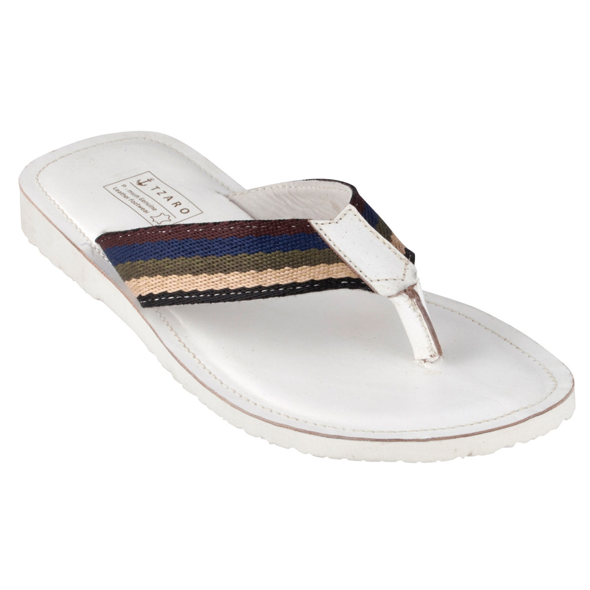 Pure Leather, Super-light, Slippers - Cloud (White), SLP9503WHT