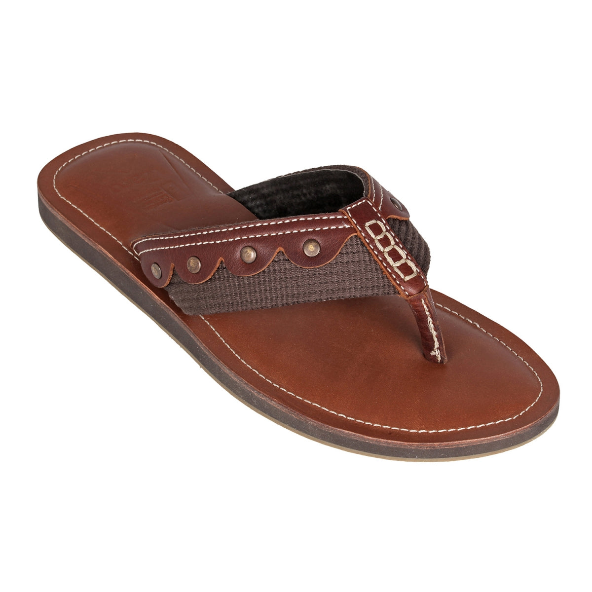 tan leather slippers