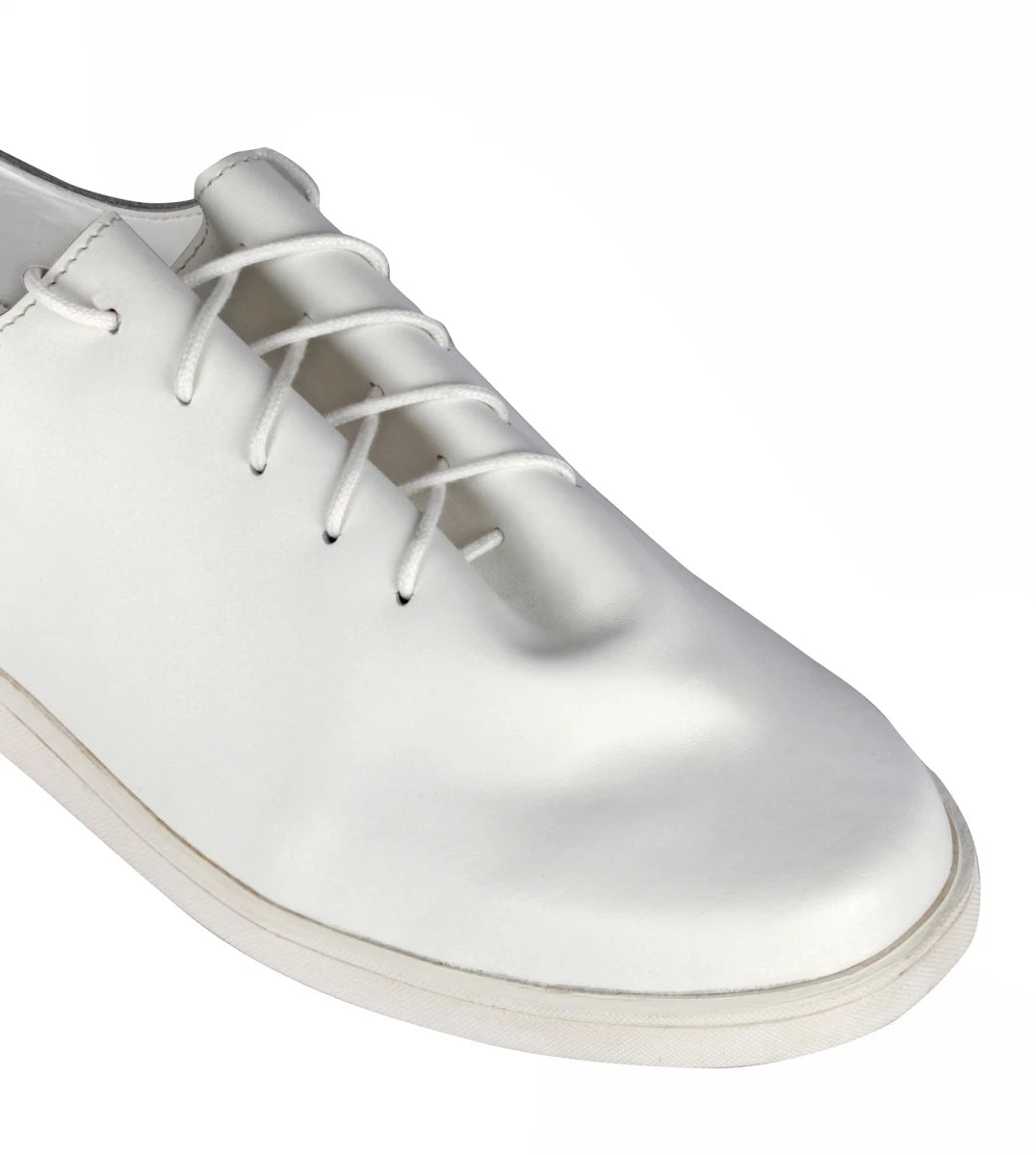 Pure Leather White Sneakers - Snowman, SNWMAN901