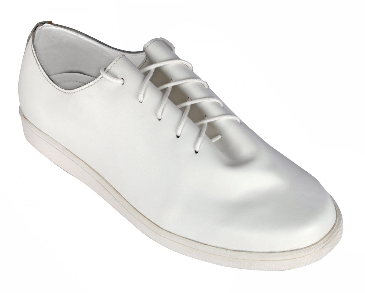 Pure Leather White Sneakers - Snowman, SNWMAN901