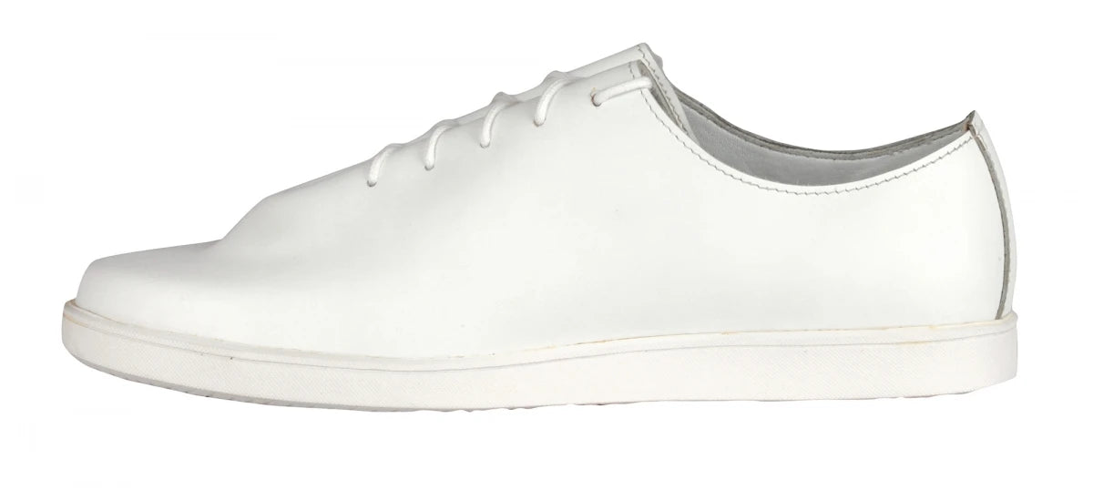Pure Leather White Sneakers - Snowman, SNWMAN901