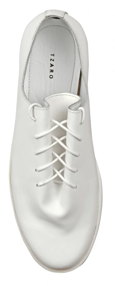 Pure Leather White Sneakers - Snowman, SNWMAN901