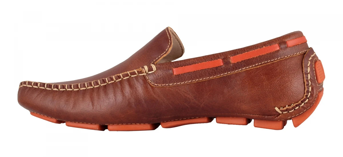 TZARO Genuine Leather Dark Tan Driving Shoes - Ronaldo, ST2350CLTNOR