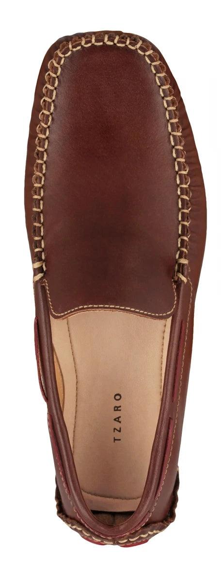 Pure Leather Dark Tan Driving Shoes - Morgan, ST2351CLTNRD