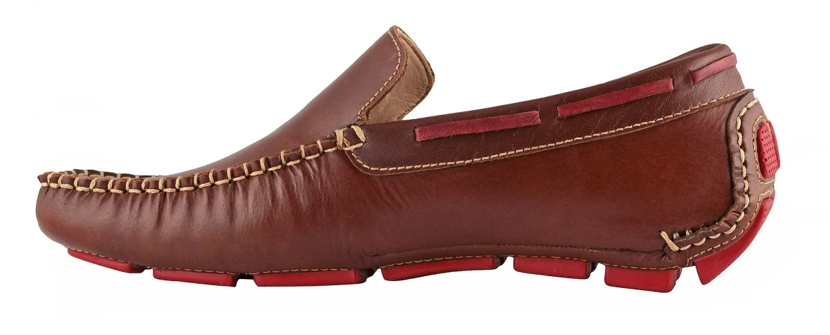 Pure Leather Dark Tan Driving Shoes - Morgan, ST2351CLTNRD