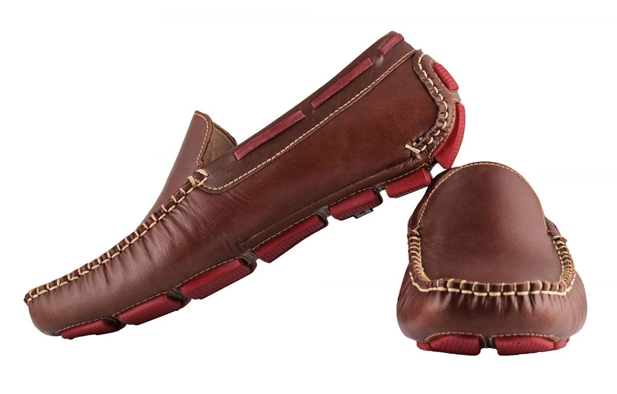 Pure Leather Dark Tan Driving Shoes - Morgan, ST2351CLTNRD