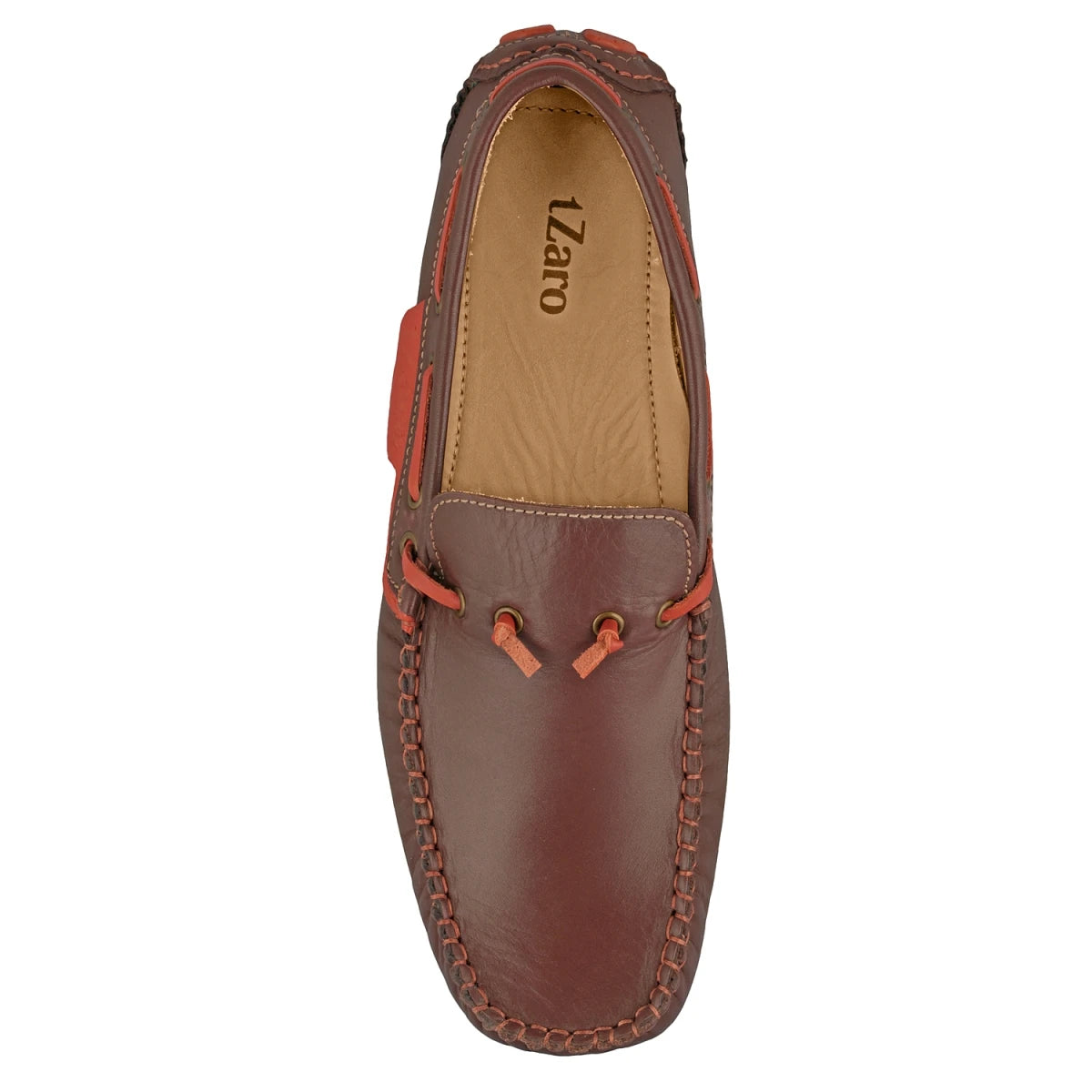 Pure Leather Brown Driving Shoes - Zimmer, ST2352TNUFO