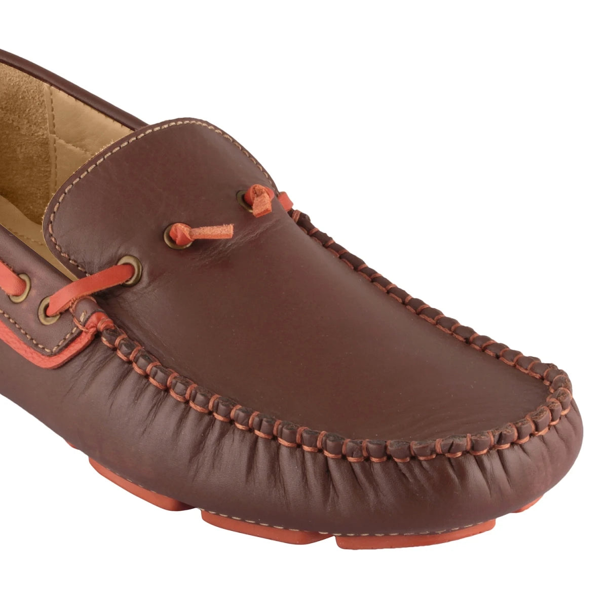 Pure Leather Brown Driving Shoes - Zimmer, ST2352TNUFO