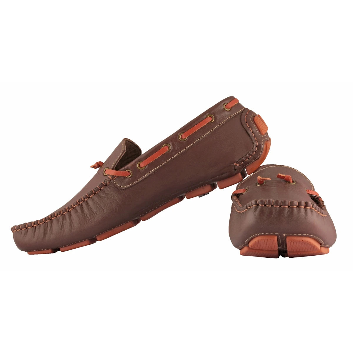 Pure Leather Brown Driving Shoes - Zimmer, ST2352TNUFO