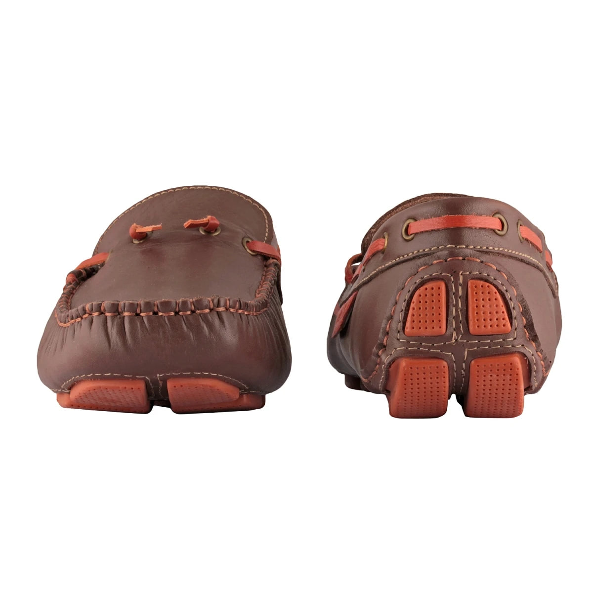 Pure Leather Brown Driving Shoes - Zimmer, ST2352TNUFO