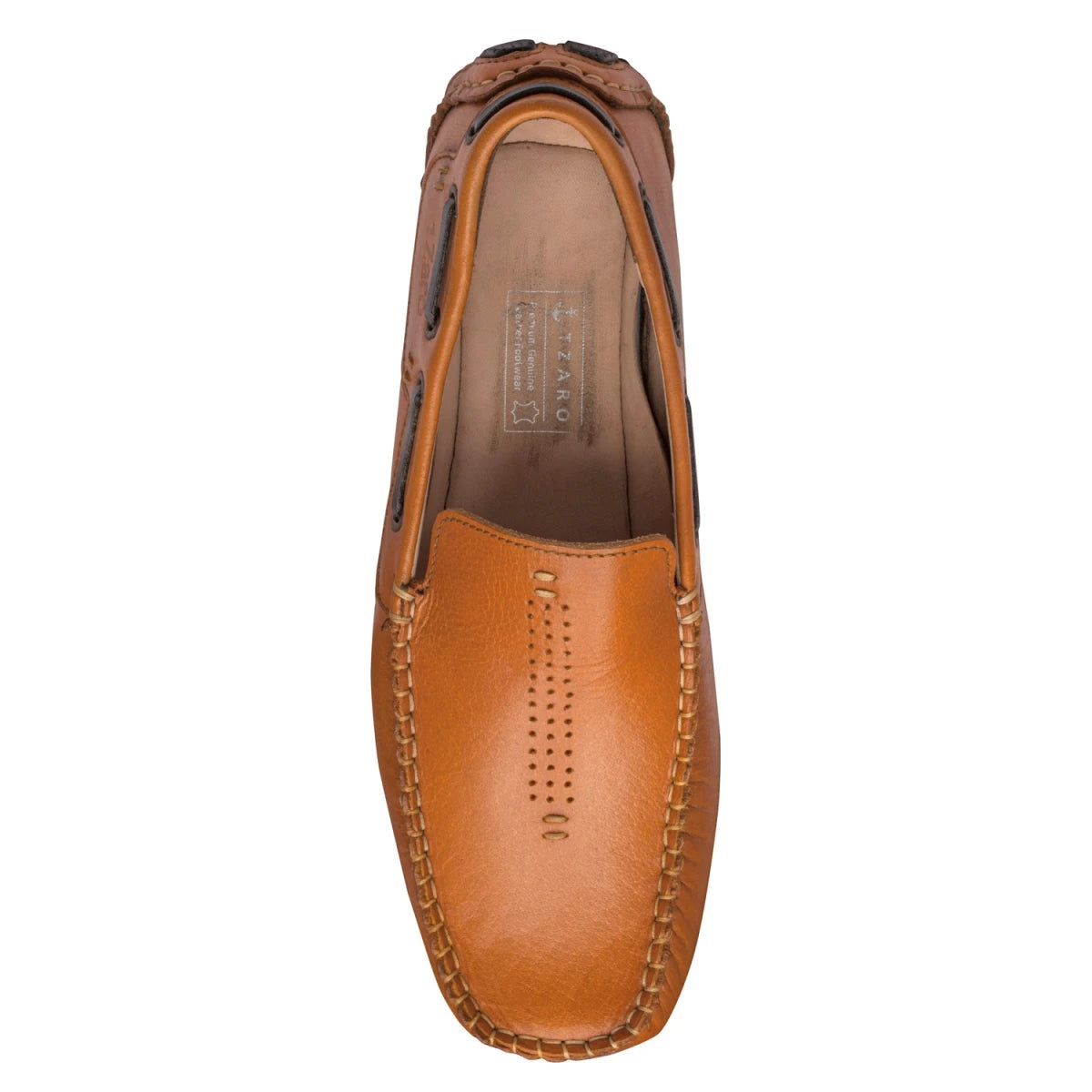 Pure Leather Tan Driving Shoes - STN2306TZCRNCH