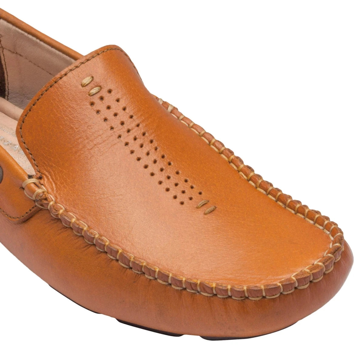 Pure Leather Tan Driving Shoes - STN2306TZCRNCH
