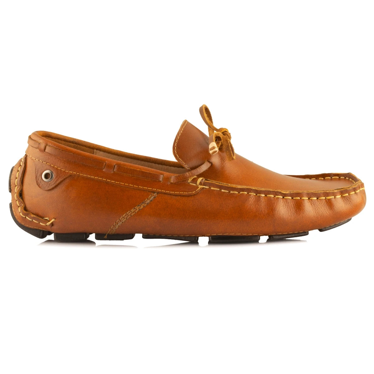 Pure Leather Tan Driving Shoes - STN2309TANOPU