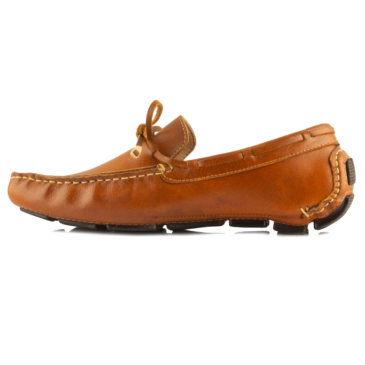 Pure Leather Tan Driving Shoes - STN2309TANOPU