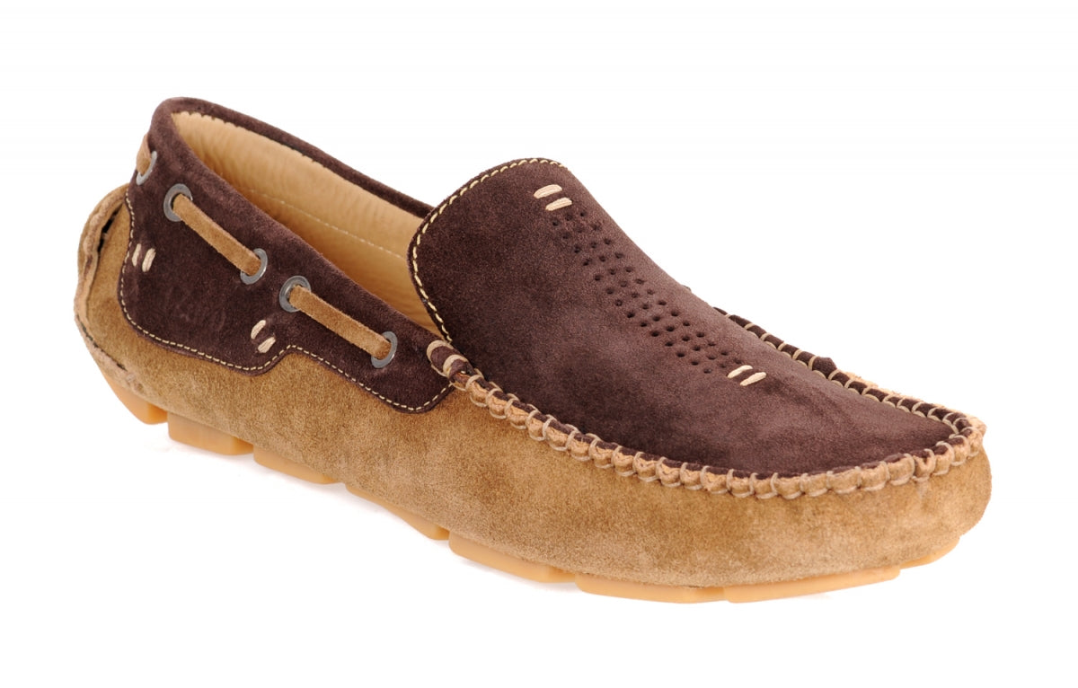 Chocolate Genuine Leather Driving Shoes Online