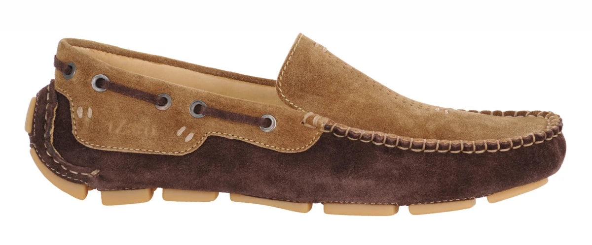 Pure Leather Tan Chocolate Driving Shoes - STN2311TWNSND