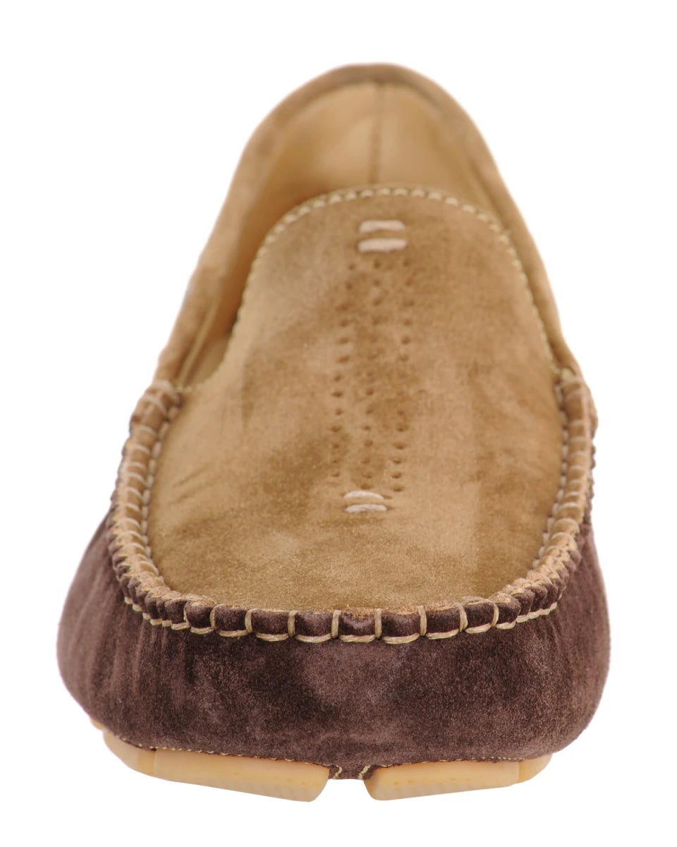 Pure Leather Tan Chocolate Driving Shoes - STN2311TWNSND