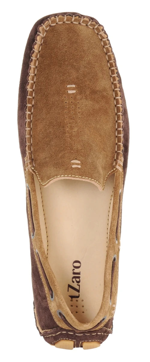 Pure Leather Tan Chocolate Driving Shoes - STN2311TWNSND