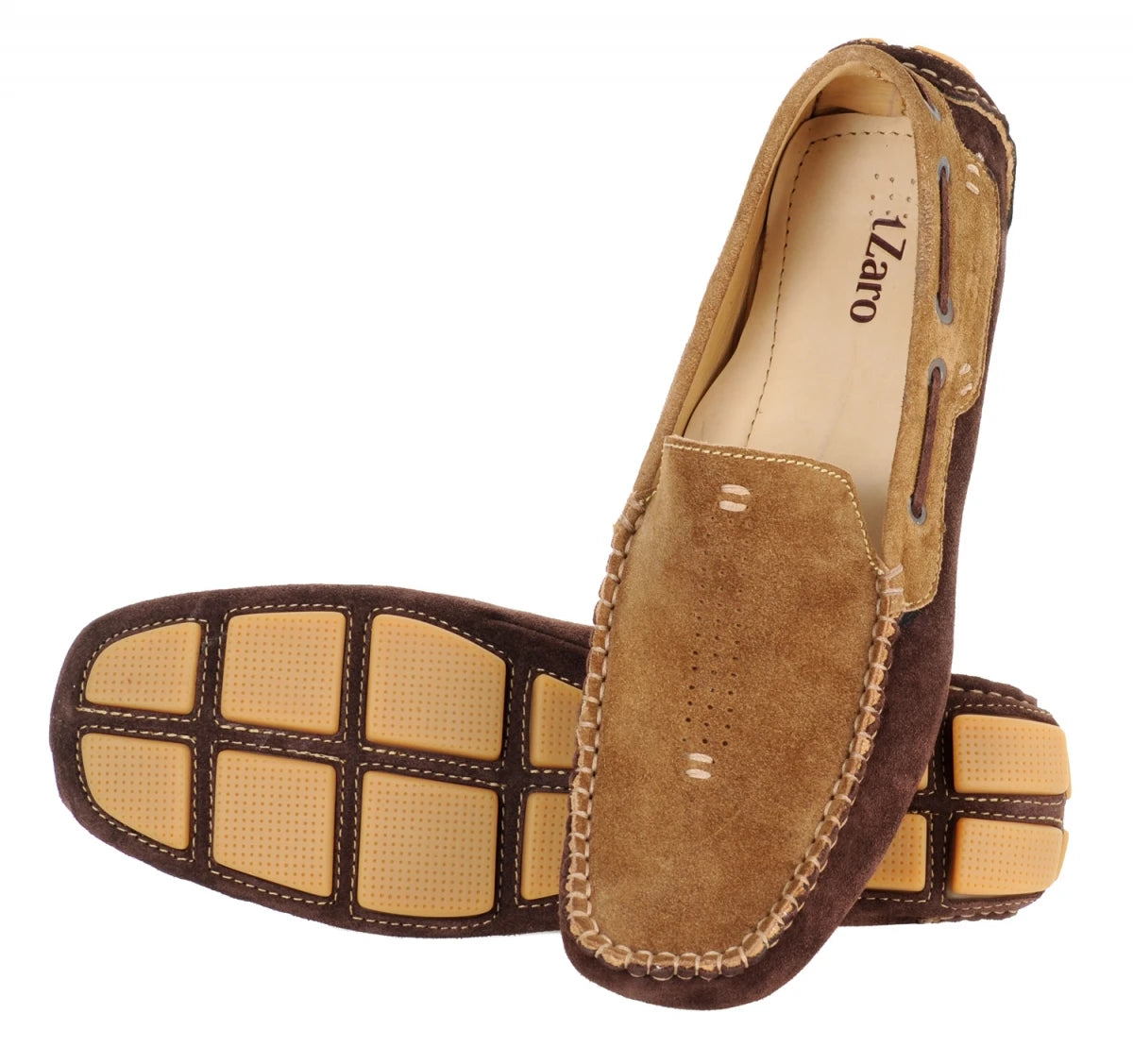 Pure Leather Tan Chocolate Driving Shoes - STN2311TWNSND