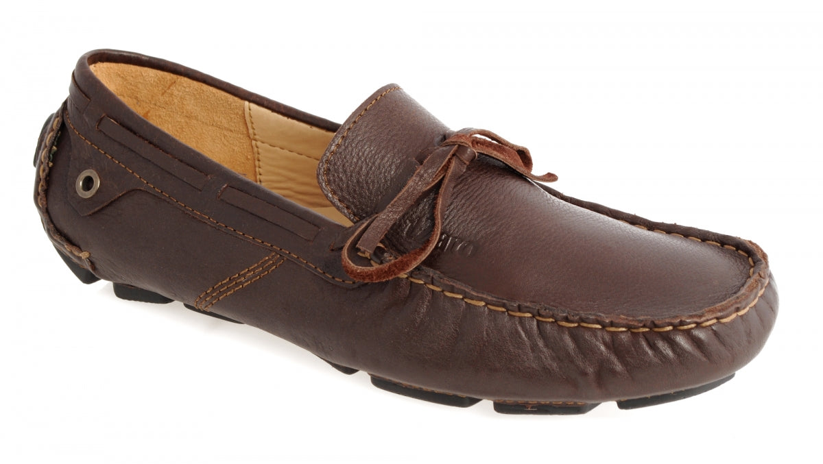 Shop for Dark Chocolate Leather Driving Shoes for Men TZARO