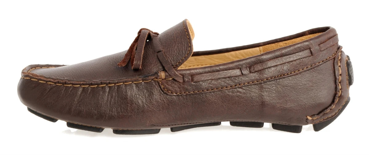 Pure Leather Dark Chocolate Driving Shoes - STN2312DKCHC