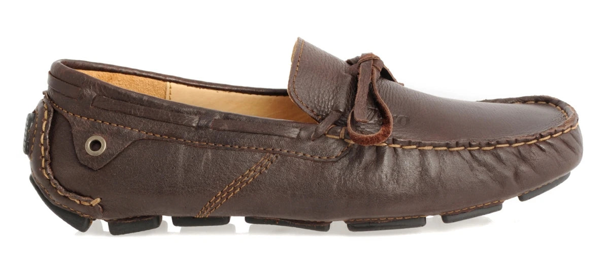 Pure Leather Dark Chocolate Driving Shoes - STN2312DKCHC