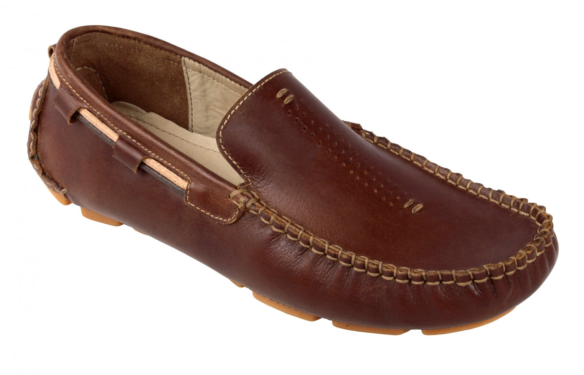 Tan Pure Leather Driving Shoes