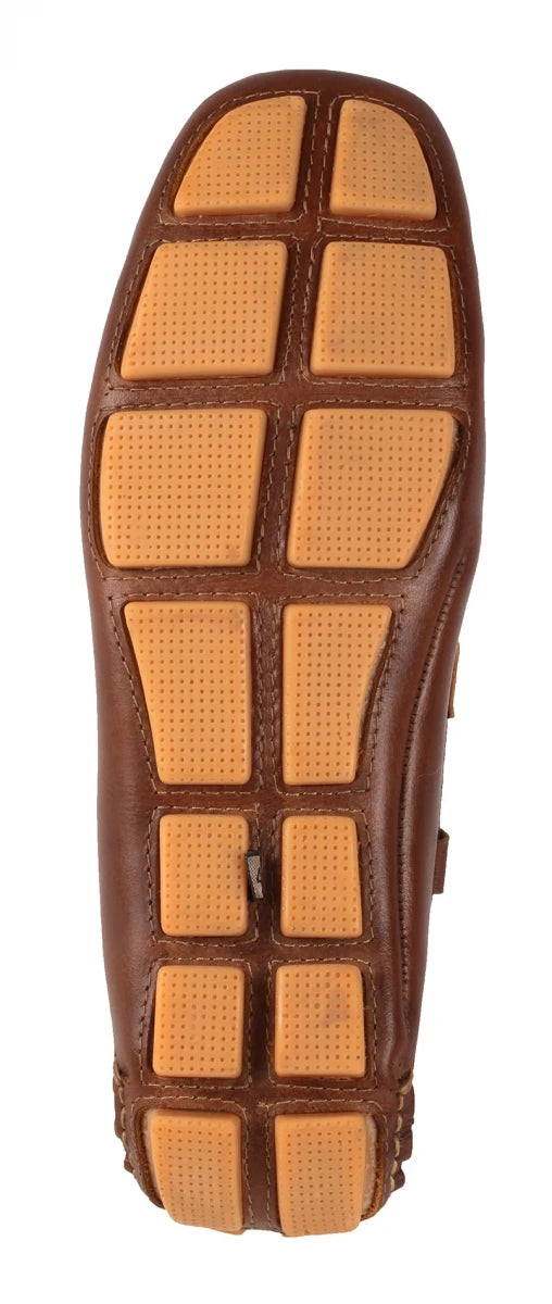 TZARO Pure Leather Tan Color Driving Shoes - STN23167GILL