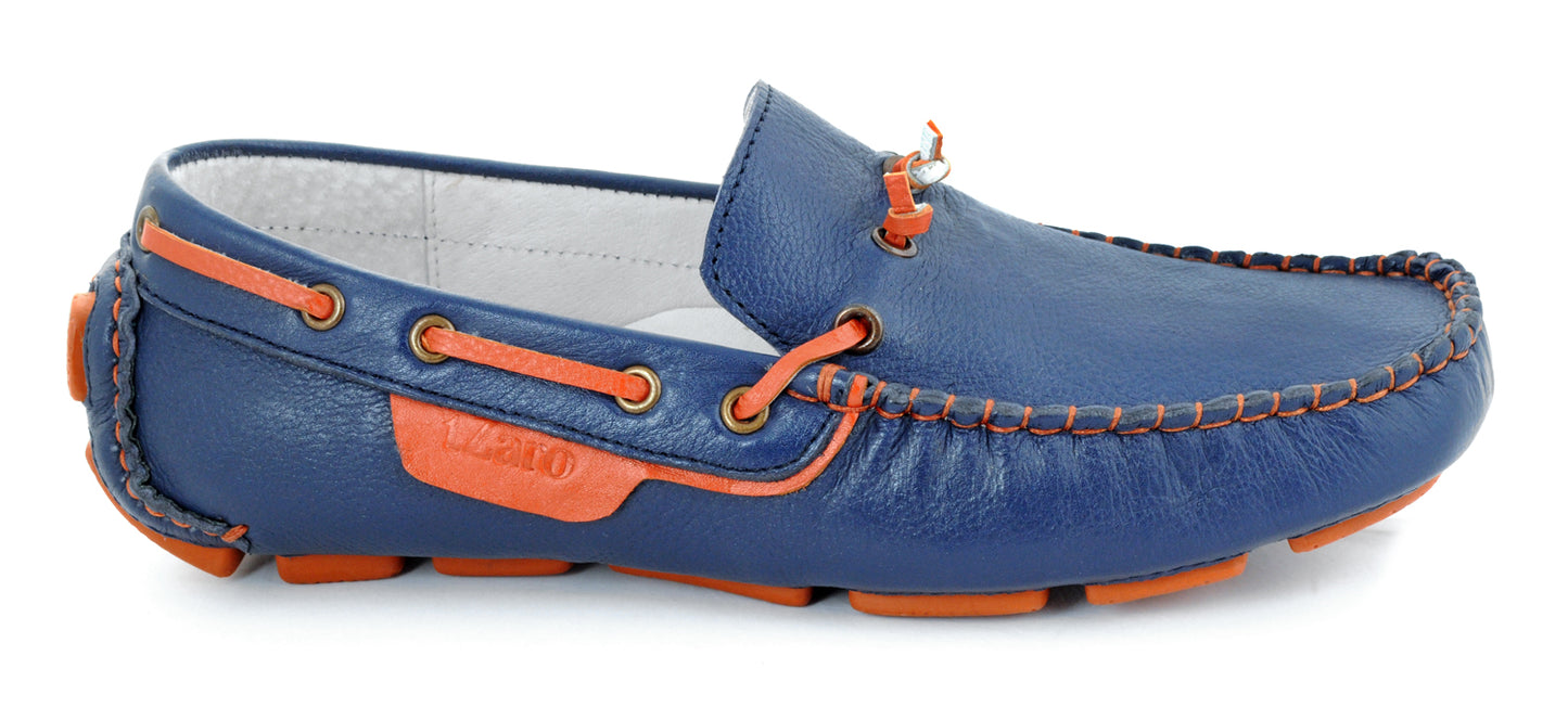 Pure Leather Blue Driving Shoes - STN2319OSCUFO