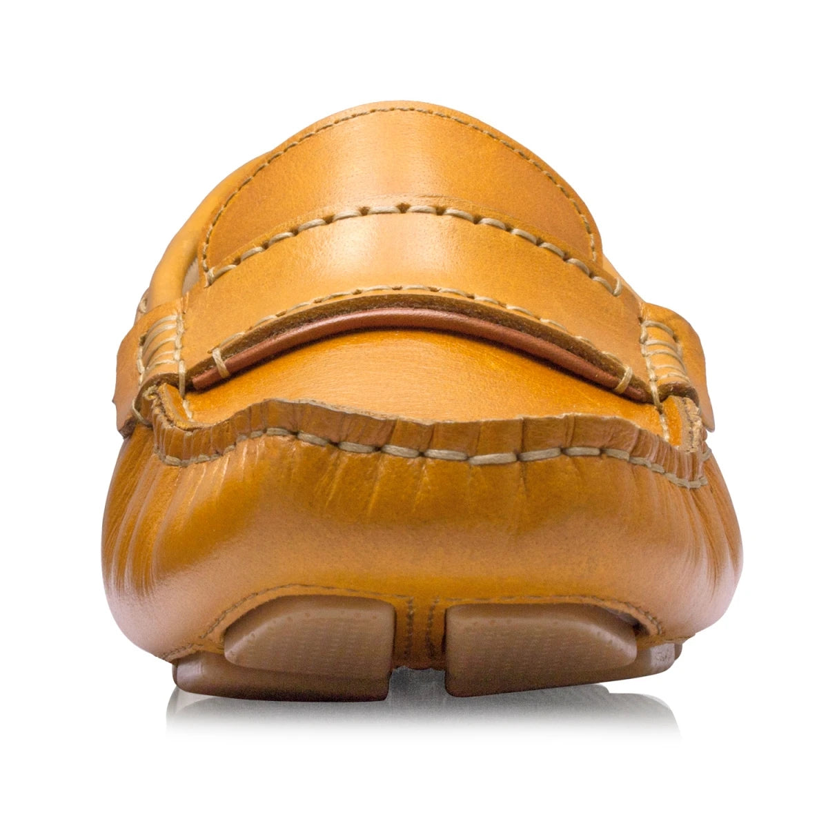 Pure Leather Light Tan Driving Shoes - STN2323TZCRN5