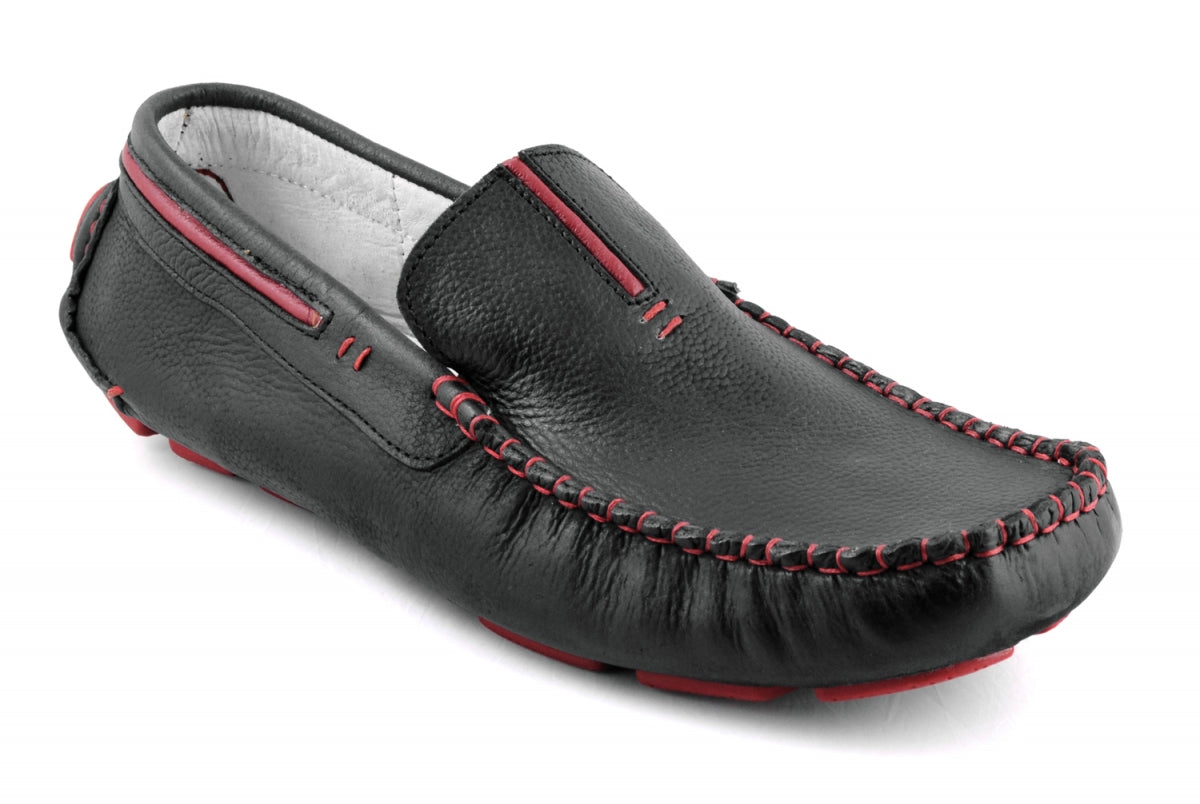 Black Burgundy Leather Driving Shoes Online