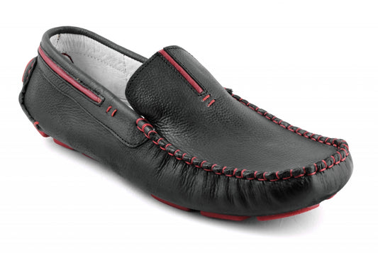 Black Burgundy Leather Driving Shoes Online