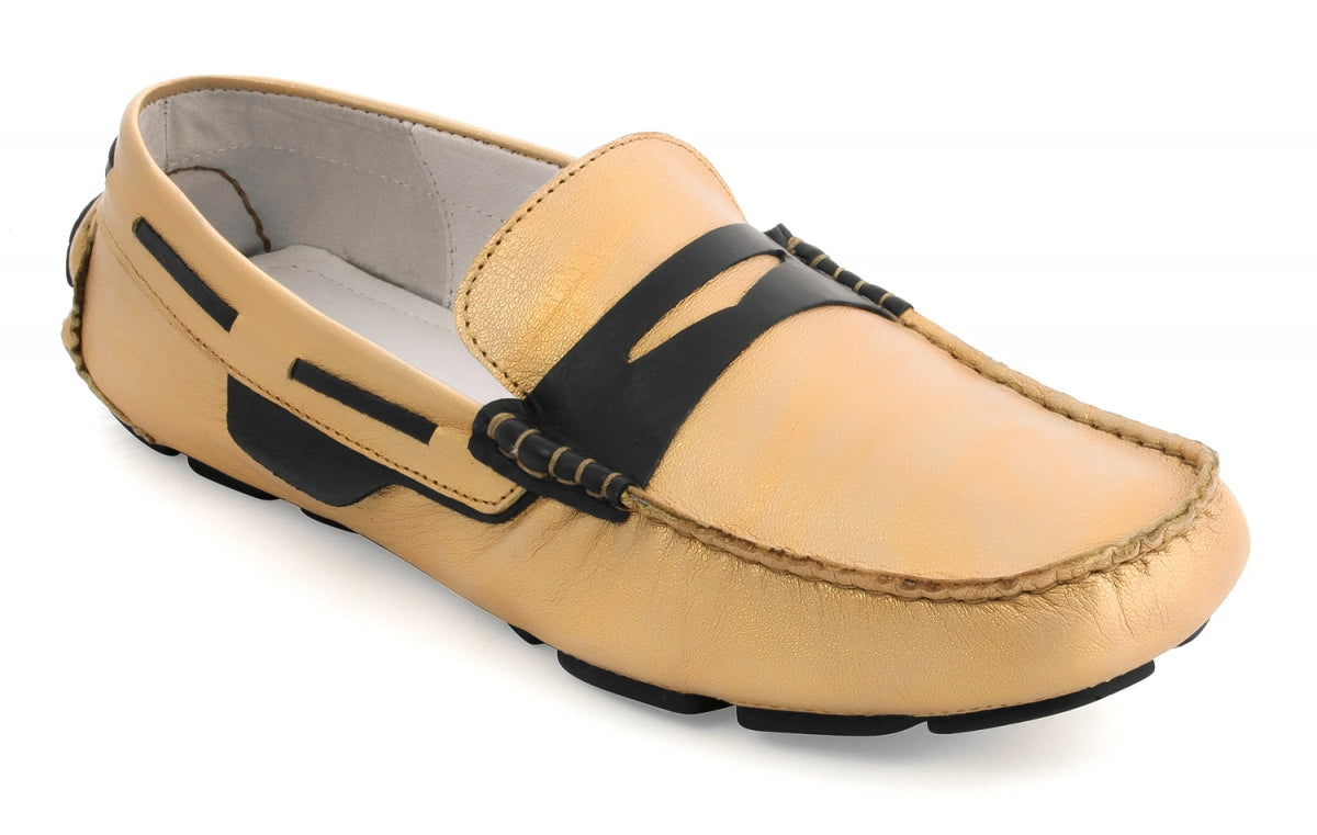 Tan Color Leather Driving Shoes for Men Online