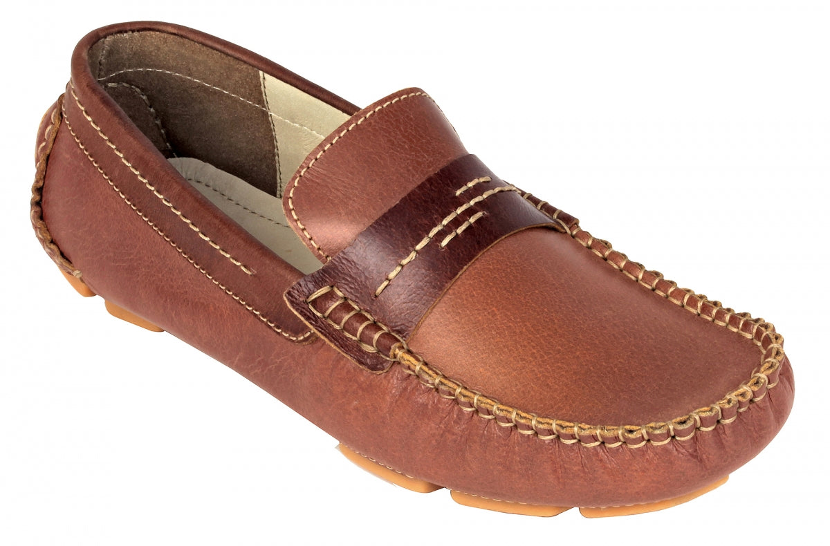 Tan Brown Leather moccasin