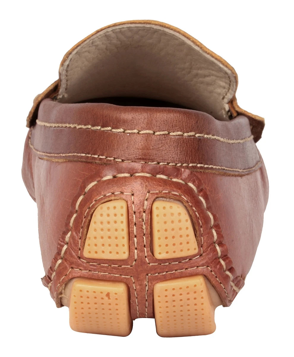 Pure Leather Tan Brown Driving Shoes - STN2330Morse