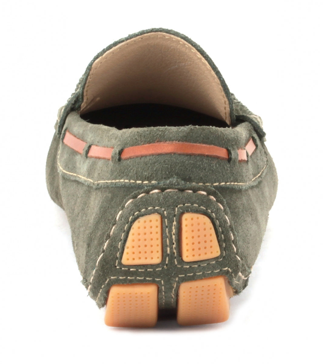 TZARO Genuine Leather Dark Green Driving Shoes - STN2333SDGRN