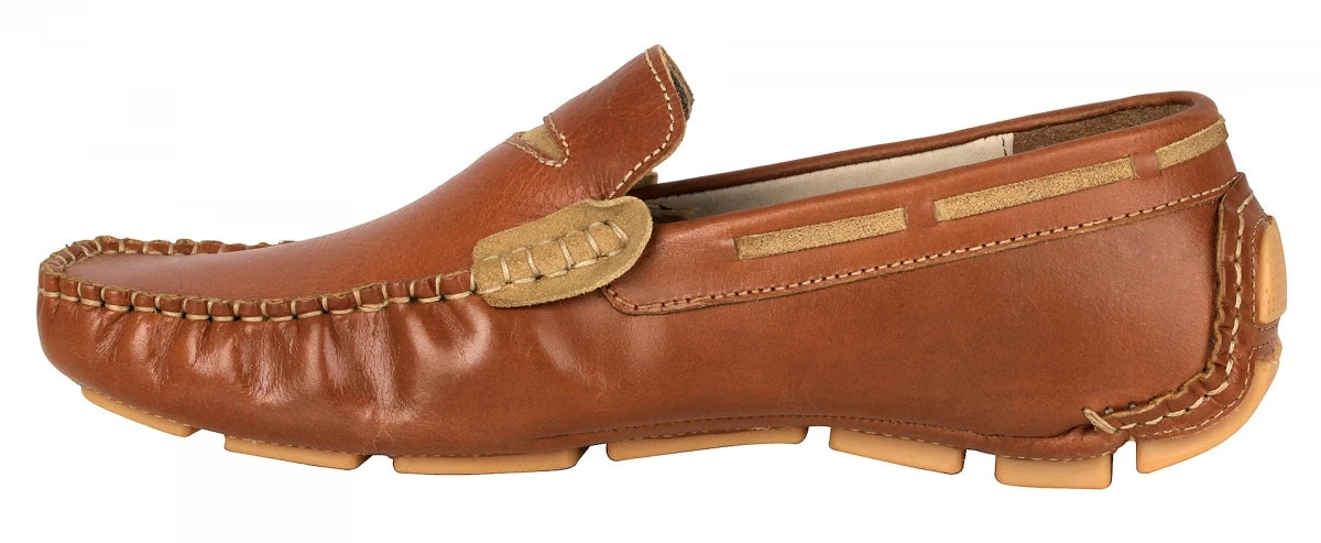 Pure Leather Tan Color Driving Shoes - STN2347TN14