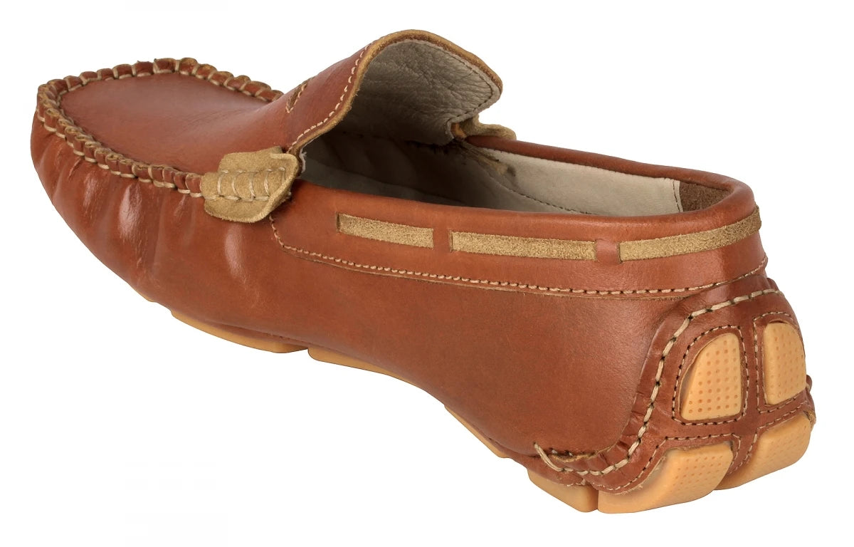 Pure Leather Tan Color Driving Shoes - STN2347TN14