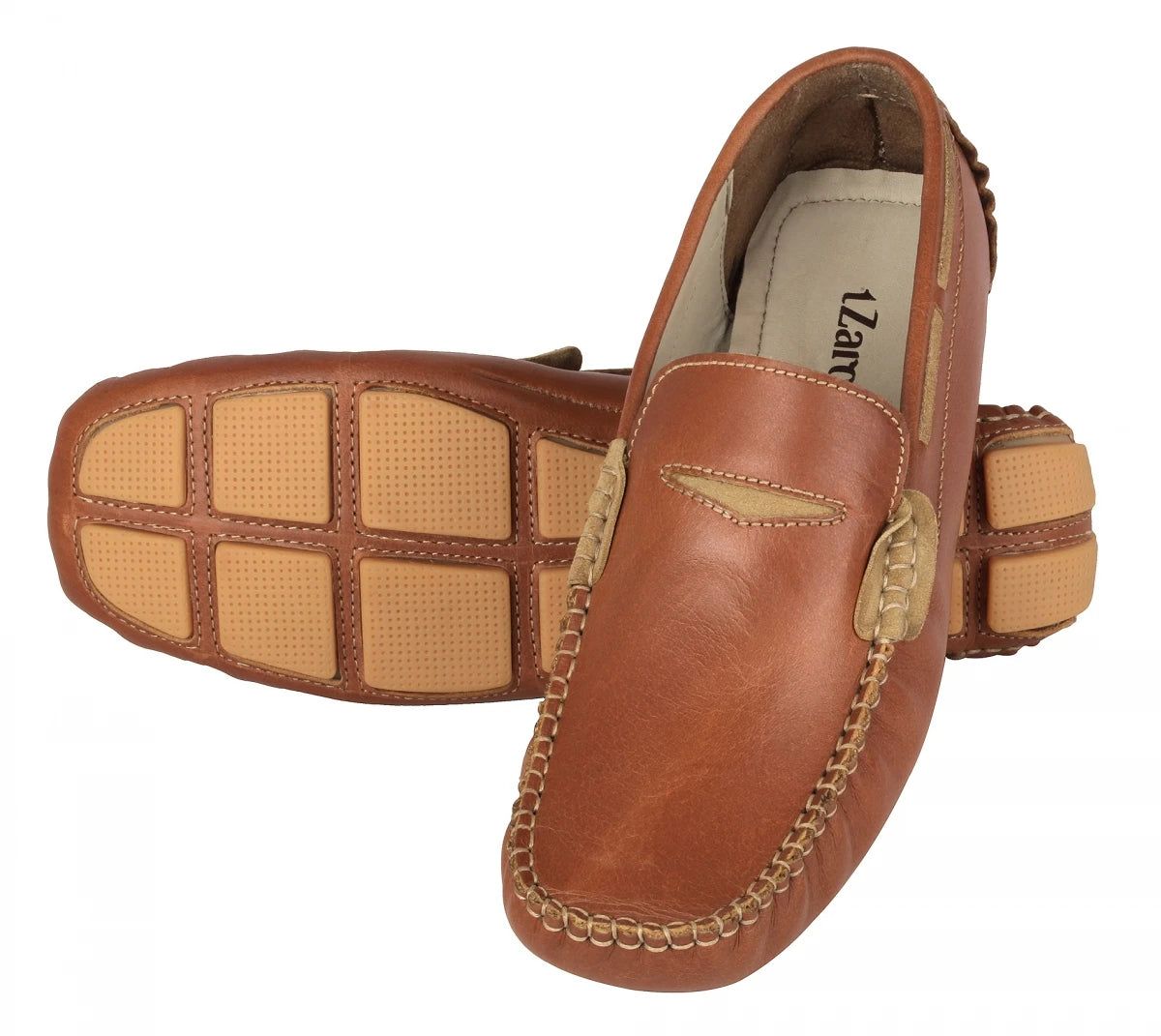 Pure Leather Tan Color Driving Shoes - STN2347TN14